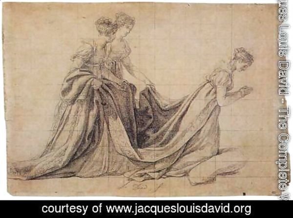 Jacques Louis David - The Empress Josephine Kneeling