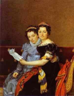 Jacques Louis David - Portrait of Charlotte and Zenaide Bonaparte