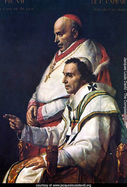Portrait of Pope Pius VII and the Cardinal Caprara