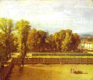 Jacques Louis David - View Of The Garden Of The Luxembourg Palace 1794