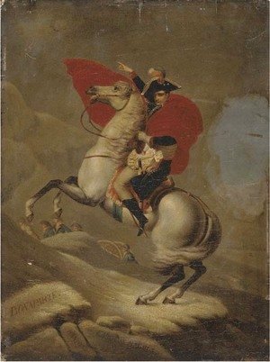 Napolean Bonaparte crossing the Alps by the Great Saint Bernard Pass- 1800