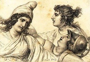 Jacques Louis David - Paris with Juno and Minerva