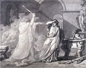 Jacques Louis David - The Ghost Of Septimus Severus Appearing To Caracalla, After The Murder Of His Brother Geta