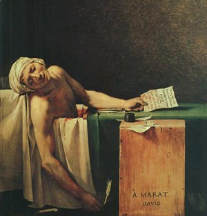 Jacques Louis David - The Death Of Marat  (detail 2) 1793