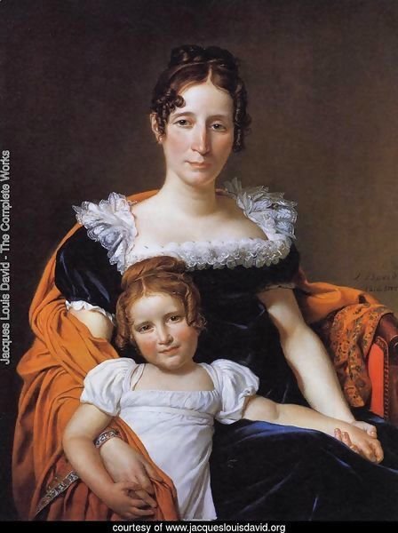 Portrait of the Comtesse Vilain XIIII and her Daughter 1816