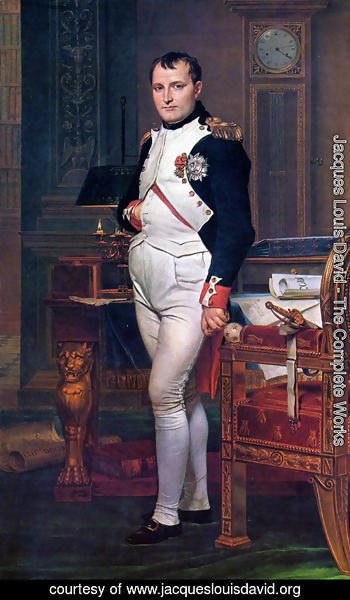 Jacques Louis David - Napoleon in his Study 1812