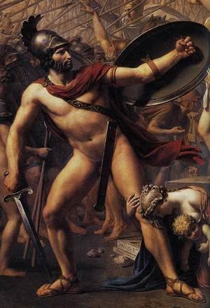 Jacques Louis David - The Intervention of the Sabine Women (detail 2) 1799