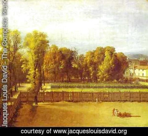 Jacques Louis David - View Of The Garden Of The Luxembourg Palace 1794