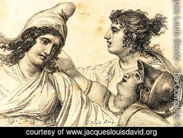 Jacques Louis David - Paris with Juno and Minerva