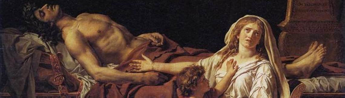 Jacques Louis David - Andromache Mourning Hector 1783