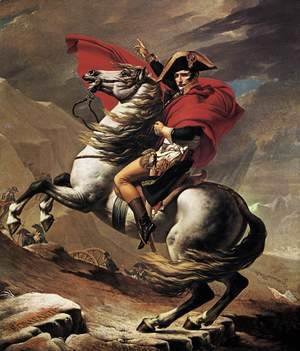 Jacques Louis David - Napoleon at the St. Bernard Pass 1801
