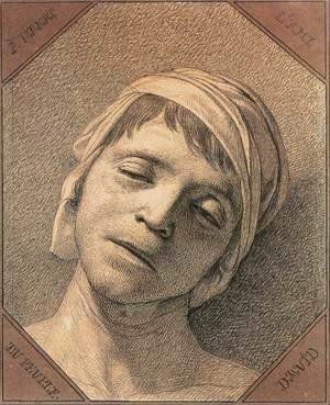 Jacques Louis David - Head of the Dead Marat 1793
