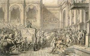 Jacques Louis David - The Arrival at the Hotel de Ville 1805