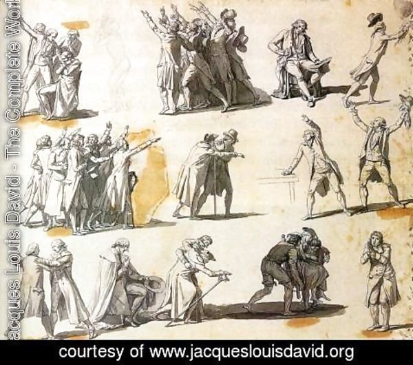 Jacques Louis David - Deputies swearing oaths 1791