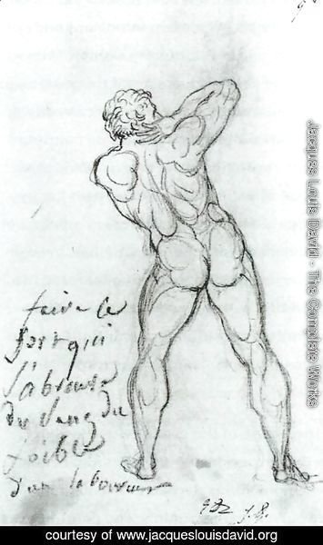 Jacques Louis David - Study After Michelangelo 1790
