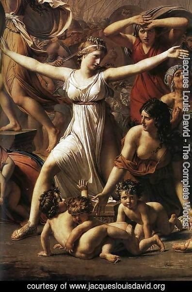 Jacques Louis David - The Intervention of the Sabine Women (detail 1) 1799