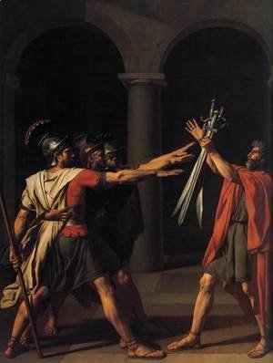 The Oath of the Horatii (detail 1) 1784